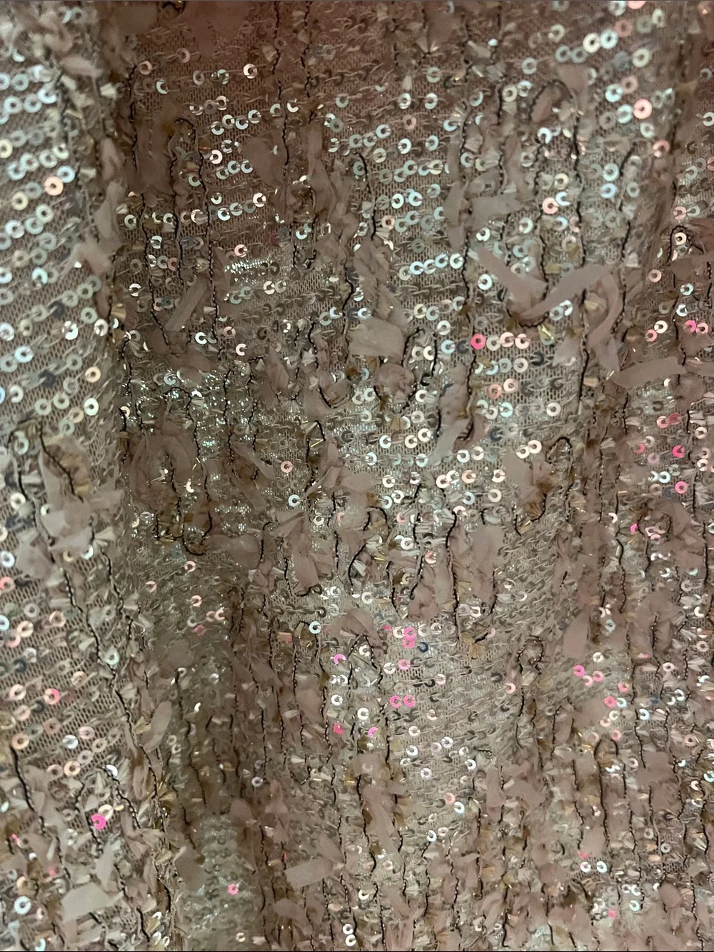 Zara Pink Halter Top with Gold Sequin Asymmetric Skirt